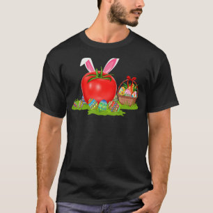 Tomato Fruit Easter Egg Hunting Bunny Tomato Easte T-Shirt