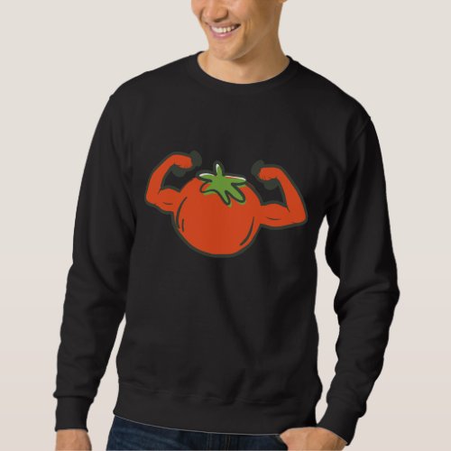 Tomato Fruit Powerlifting Weightlifting Muscles Gy Sweatshirt