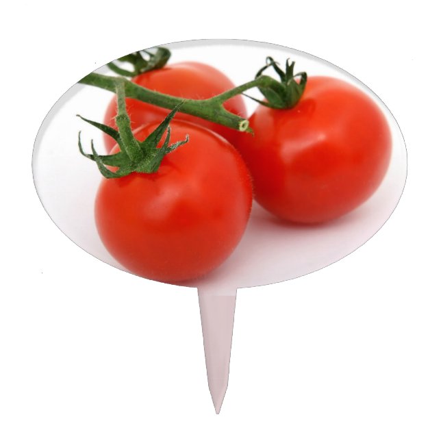 Tomato Garden Plant Marker Housewarming Gift  Cake Topper (Front)