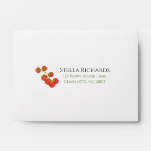 Tomato garden summer vegetable picnic address envelope