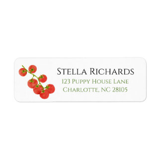 Tomato garden summer vegetable picnic address label