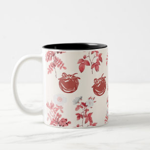 Tomato Girl Aesthetic Vintage Vegetable Two-Tone Coffee Mug