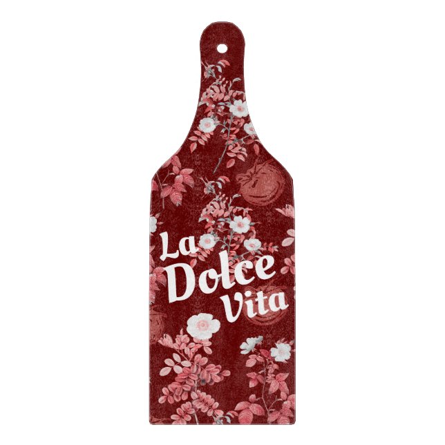 Tomato Girl Vintage La Dolce Vita Cutting Board (Front)