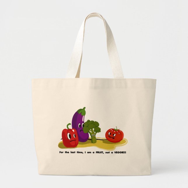 Tomato humor large tote bag (Front)
