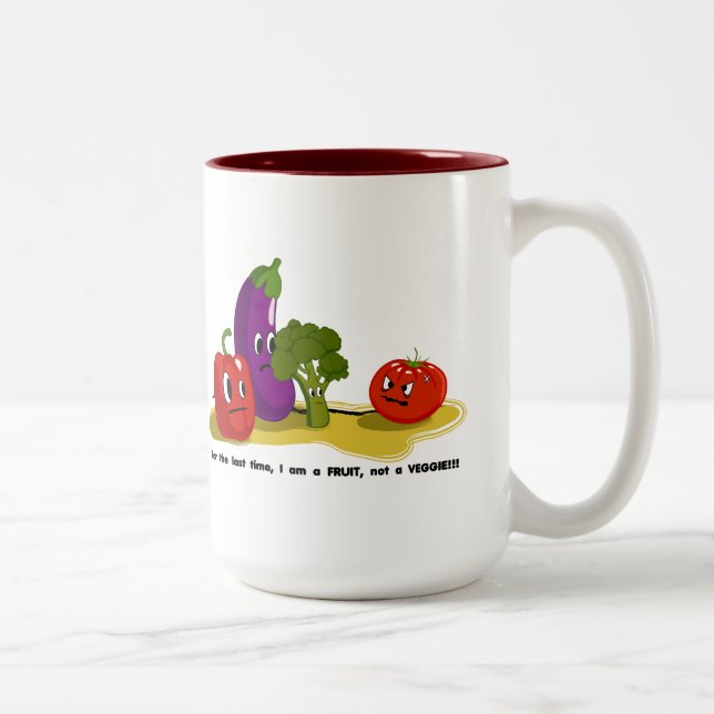 Tomato humor Two-Tone coffee mug (Right)