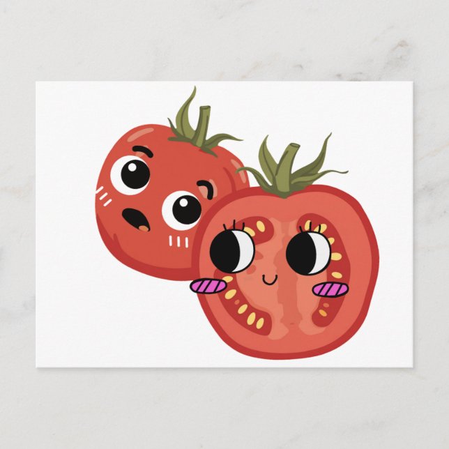 Tomato in Awe  Postcard (Front)