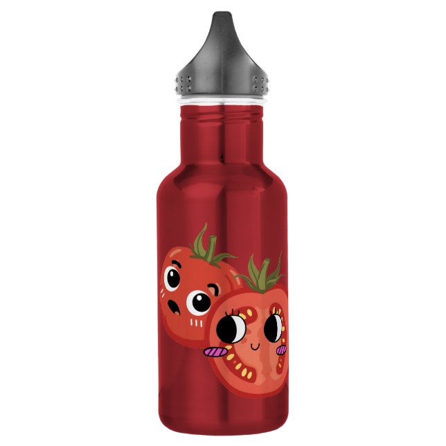 Tomato in Awe  Stainless Steel Water Bottle (Left)