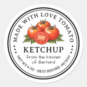 Tomato ketchup homemade canning food label