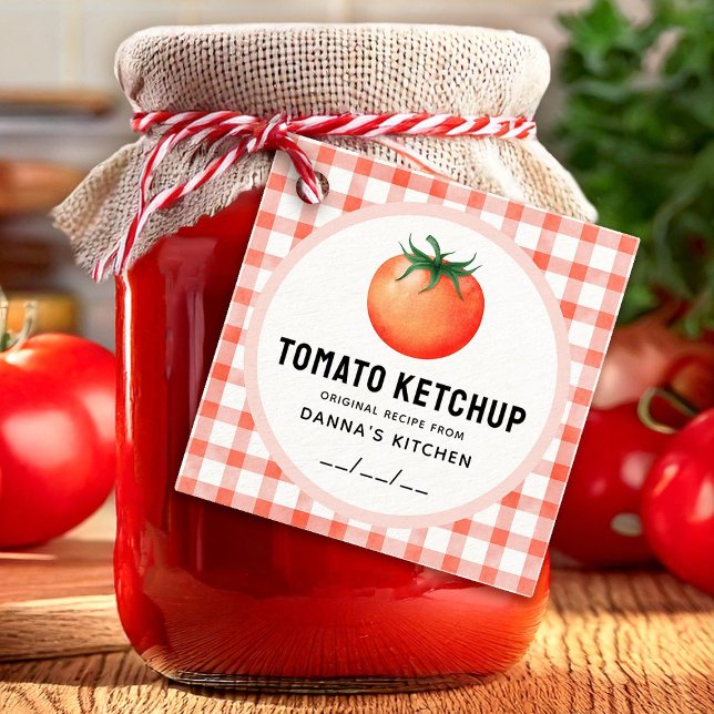 Tomato Ketchup tag with checkered pattern (Creator Uploaded)