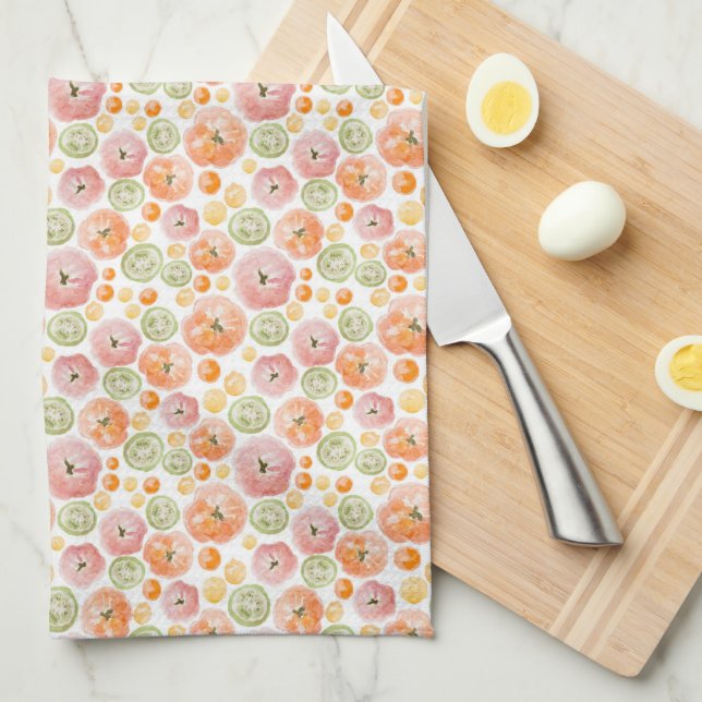 Tomato Kitchen Tea Towel (Quarter Fold)