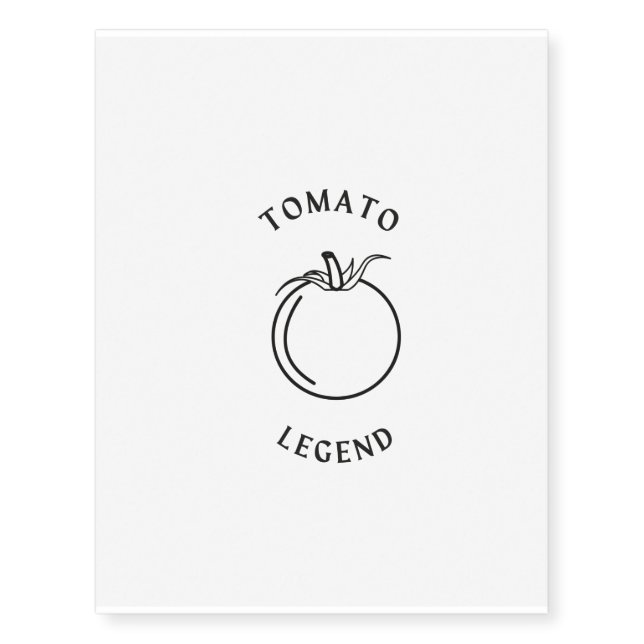 tomato legend temporary tattoos (Front)