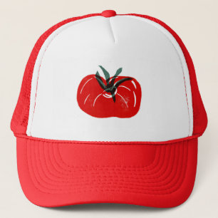 Tomato Linocut Block Print Trucker Hat