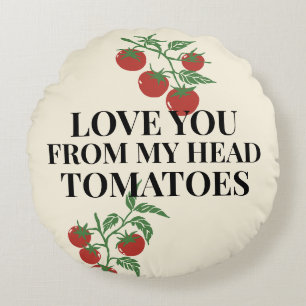 Tomato Love Note Farm-to-Table Fresh Round Pillow