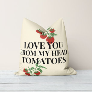 Tomato Love Note Farm-to-Table Fresh Throw Pillow