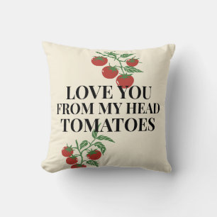 Tomato Love Note Farm-to-Table Fresh Throw Pillow