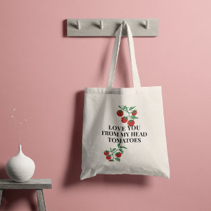 Tomato Love Note Tomato Red Vine Green Tote Bag
