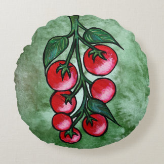 Tomato Lover                                       Round Pillow