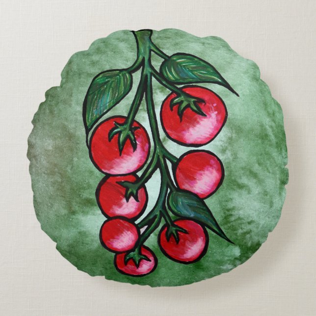 Tomato Lover                                       Round Pillow (Front)