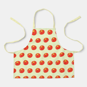 tomato on yellow apron