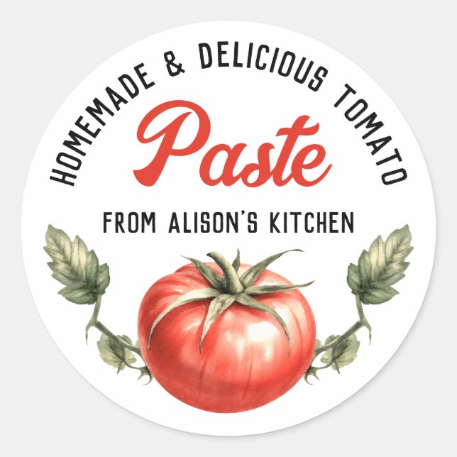 Tomato Paste Custom Vintage Canning label (Front)