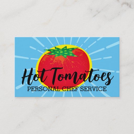 Customizable tomato pattern culinary business card