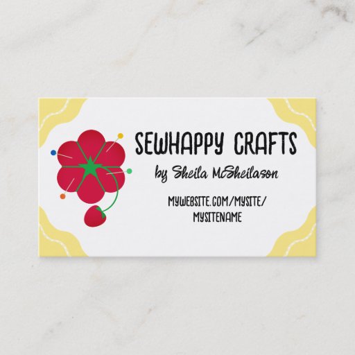 Customizable tomato pincushion strawberry sewing fashion access business card templates