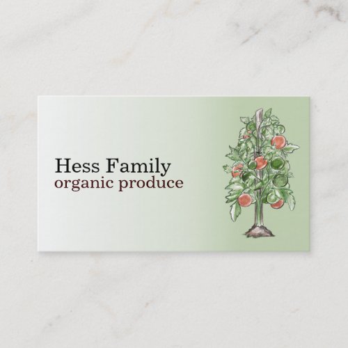 Tomato Plant Business Cards