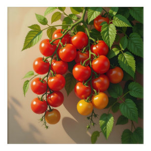Tomato Plant Gardening Themed Summer Vibes Acrylic Print