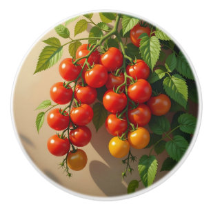 Tomato Plant Gardening Themed Summer Vibes Ceramic Knob