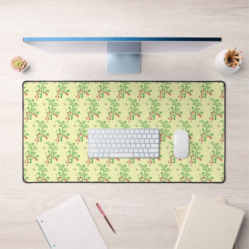 Tomato Plants and Bees  Desk Mat