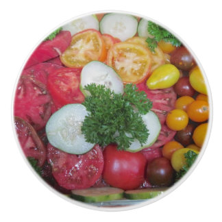 Tomato Platter Ceramic Knob
