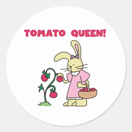 Tomato Queen T_shirts and gifts Classic Round Sticker