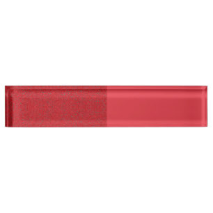 Tomato Red Acrylic Desk Nameplate – Customizable