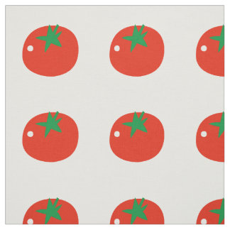 Tomato (red, background white) fabric