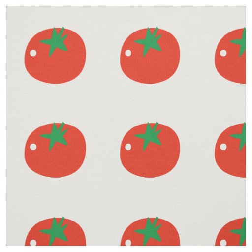 Tomato (red, background white) fabric