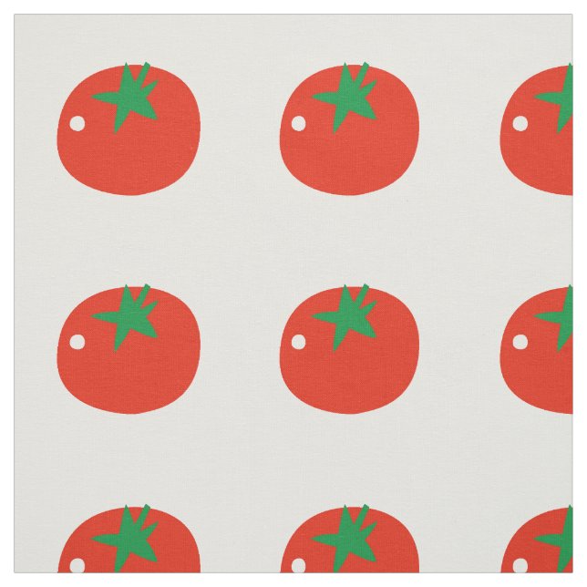 Tomato (red, background white) fabric (Swatch)