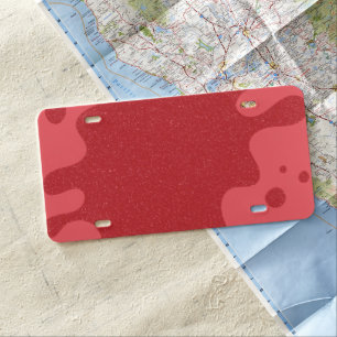 Tomato Red Blob License Plate – Customizable