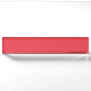 Tomato Red Custom Desk Nameplate
