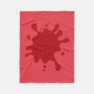 Tomato Red Customizable Drip Fleece Blanket
