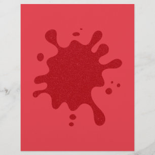 Tomato Red Customizable Splatter Flyer
