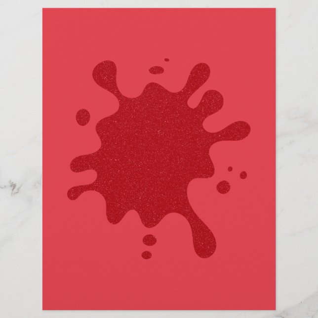Tomato Red Customizable Splatter Flyer (Front)