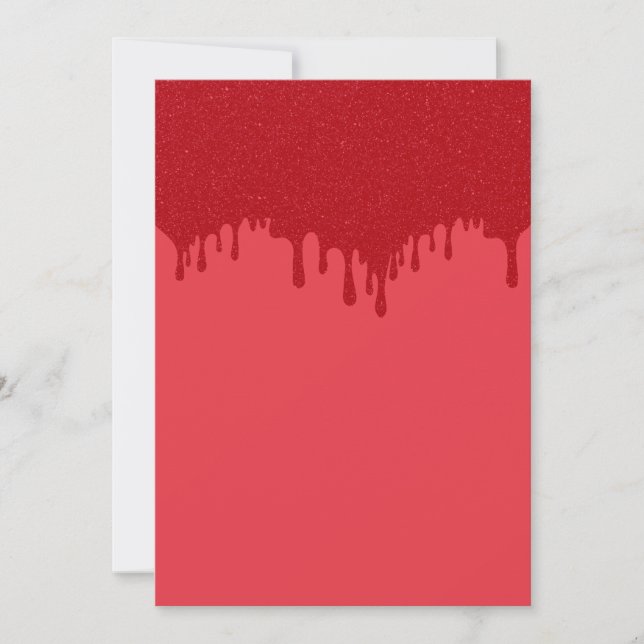 Tomato Red Drip Custom Invitation (Front)