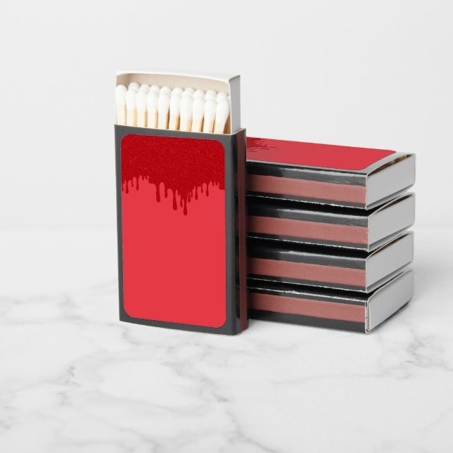 Tomato Red Drip Custom Matchboxes (Stacked)