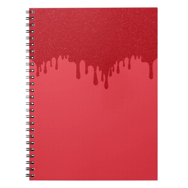 Tomato Red Drip Custom Spiral Notebook (Front)