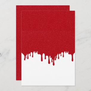 Tomato Red Drip Customizable Save the Date