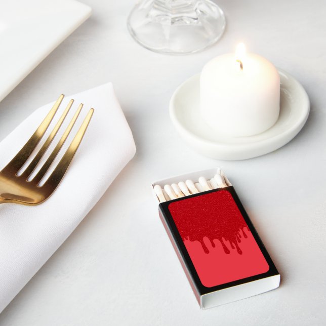 Tomato Red Drip Personalized Matchboxes (Insitu)
