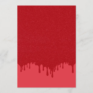 Tomato Red Drip Texture Flat Menu Card – Customize