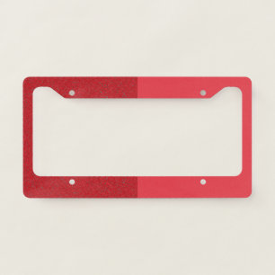 Tomato Red Dual-Texture Plate Frame – Customizable