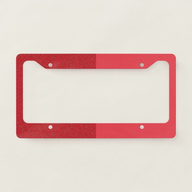 Tomato Red Dual-Texture Plate Frame – Customizable (Front)
