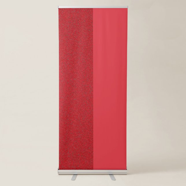 Tomato Red Dual-Texture Roll-Up Banner – Customize (Front)